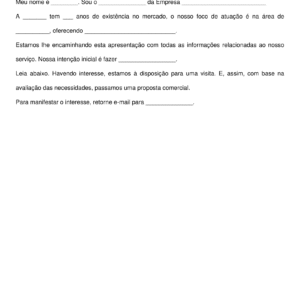 Carta de Apresentação Comercial – Modelo Profissional e Editável para Apresentação a Clientes e Fornecedores