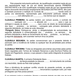 Modelo Profissional de Termo de Distrato Contratual (Rescisão Amigável) – Word Editável para Produtos e Serviços