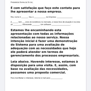 Modelo Profissional de Carta de Apresentação e Proposta Comercial para Consultoria em TI – Word Editável com Escopo e Entregáveis