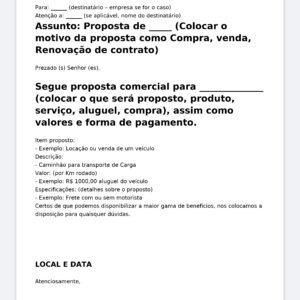 Modelo Profissional de Apresentação de Proposta para Evento Único – Word Editável com Escopo
