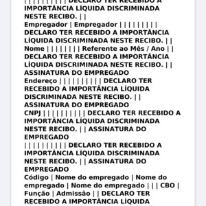 Modelo Profissional de Recibo de Pagamento de Salário (HoleriteContracheque) – Word Editável com Proventos e Descontos